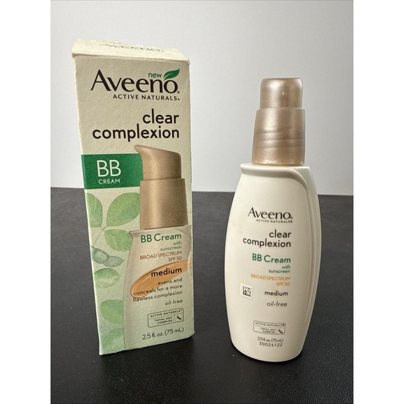 Aveeno Clear Complexion BB Cream SPF 30 MEDIUM Oil Free 2.5...